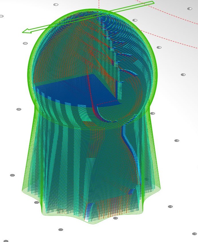 Kuvassa 3D-Cladding siivutuksen visualisointi.