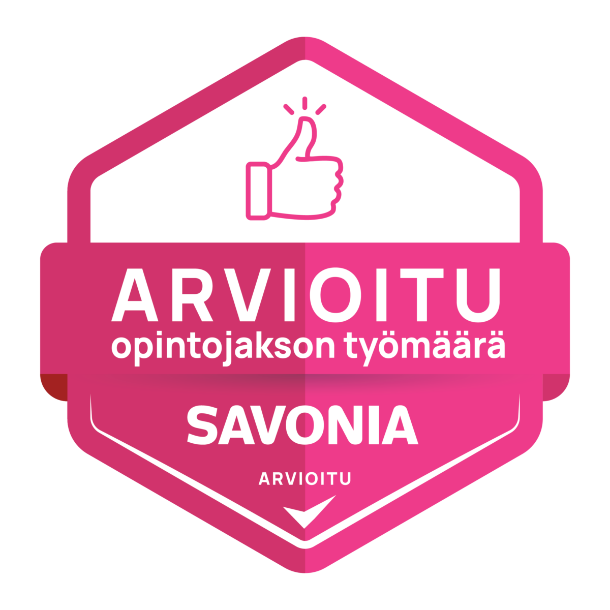 arvioitu opintojakson työmäärä -laatumerkki.